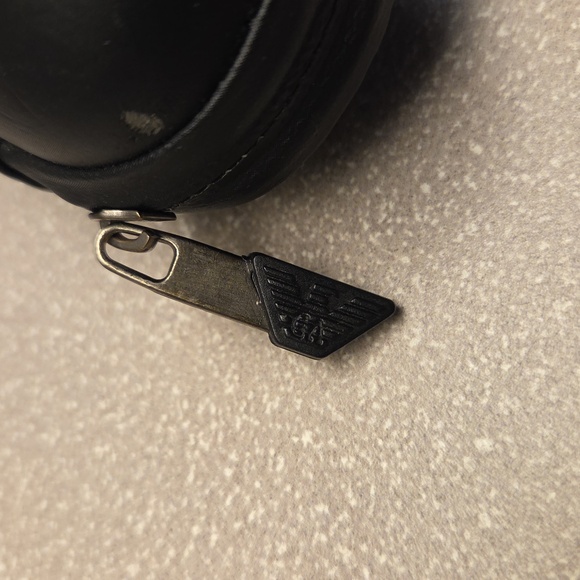 Emporio Armani Black Zippered Glasses Case - Picture 4 of 5